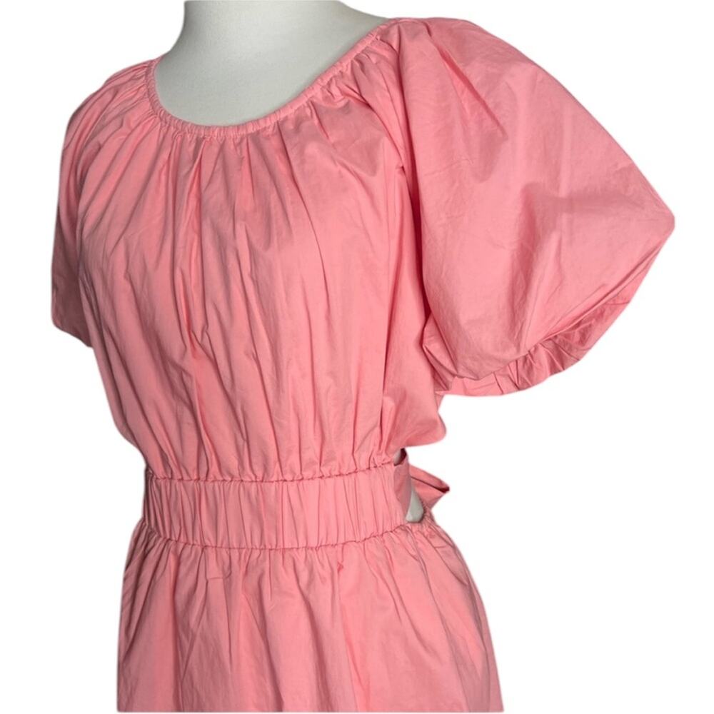 << Adelyn Rae Sarah Poplin Back Cut Out Dress in Peach Pink – Sz Md - Picture 5 of 5